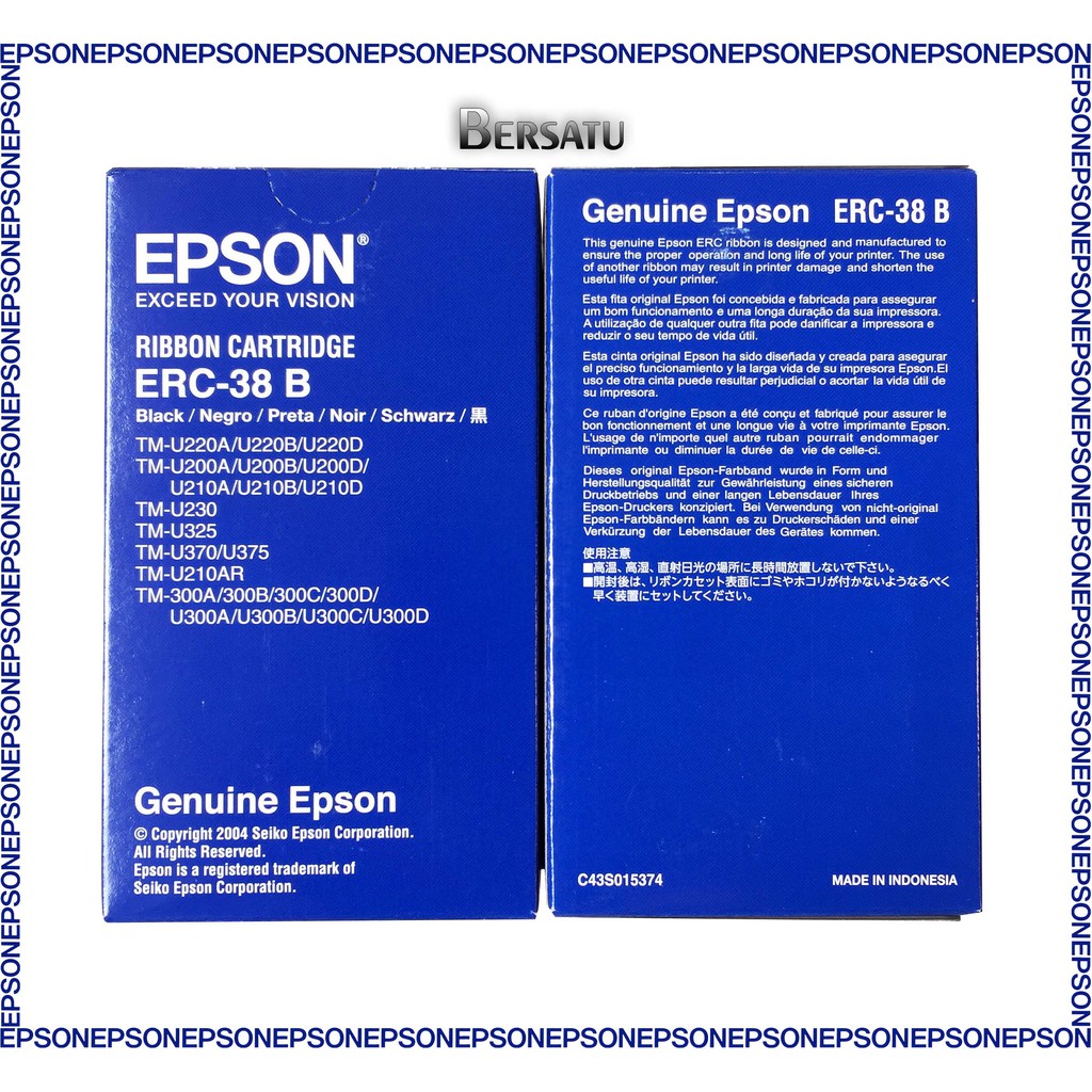 ERC 38 Ribbon Epson Cartridge Original Printer TMU-220 / 230 / 300 / 370 / 375