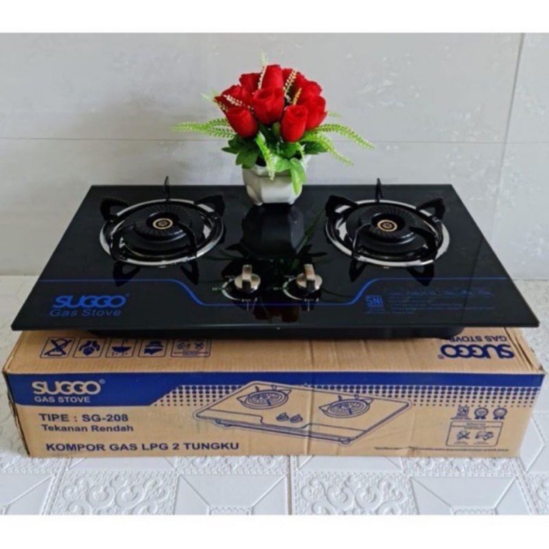Kompor Gas 2 Tungku Suggo SG-208 suggo kompor tanam 2 tungku