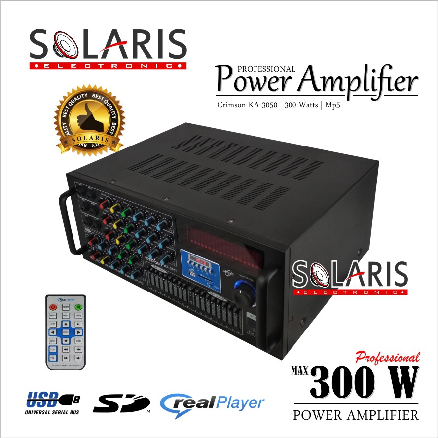 POWER AMPLIFIER EQUALIZER Mp5 300 Watts CRIMSON KA-3050