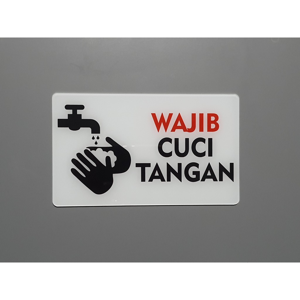 

Plang Papan Nama Wajib Cuci Tangan Horisontal