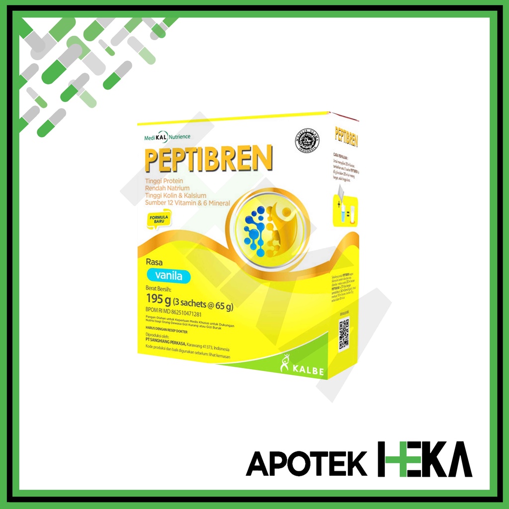 Peptibren Vanila / Kacang Hijau - Pasien Stroke dan Mencegah Pikun (SEMARANG)