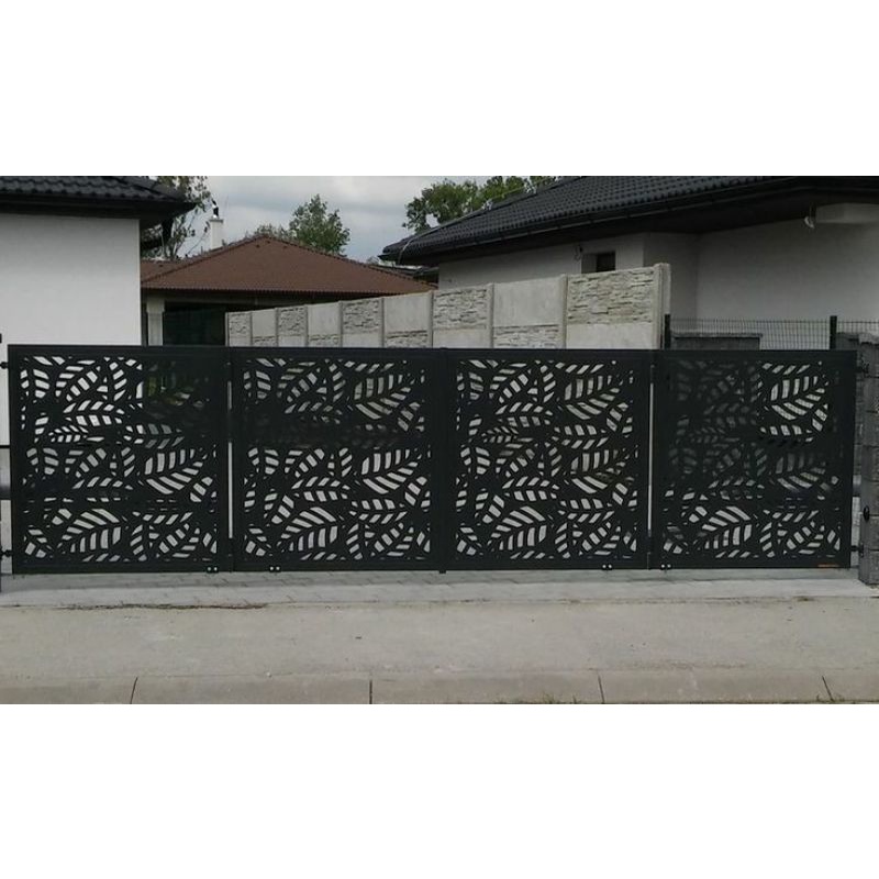 gerbang atau pagar plat besi ornamen cnc laser cutting tebal 1,2mm custom desain