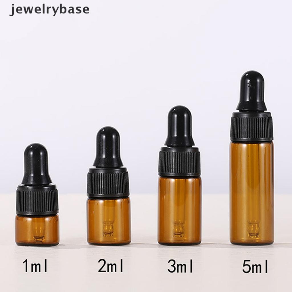 10pcs Botol Kaca Kosong Ukuran 1 / 2 / 3 / 5ml Untuk Minyak Esensial