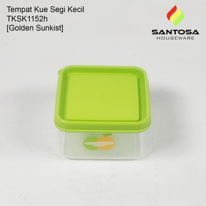 Kotak Segi Tempat Kue 250ML TKSK-1152 Golden Sunkist / Lunch Box / Sealware Toples Serbaguna Plastik