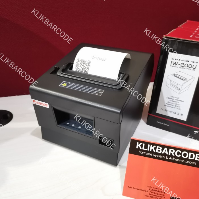 

PRINTER KASIR THERMAL IWARE IW-200U AUTO CUTTER (TANGGUH & BANDEL) USB