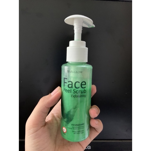 preloved ms glow face peel scrub