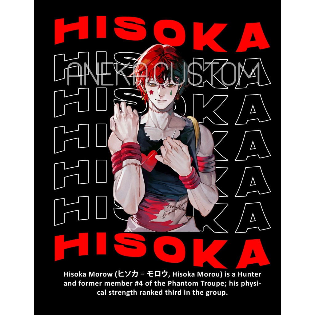 Kaos Anime Hunter x Hunter Hisoka / Tshirt Anime Hunter x Hunter Hisoka Streetwear