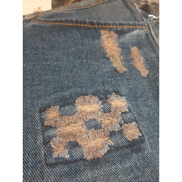 Celana jeans pendek pria jeans hitam street jeans cmjee