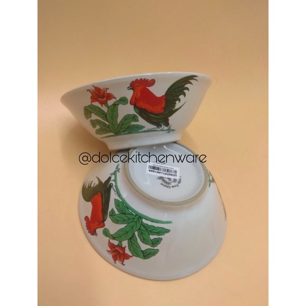 Mangkok Ayam Jago / Mangkok Mie Ayam Stoneware Lucky (6 pcs)
