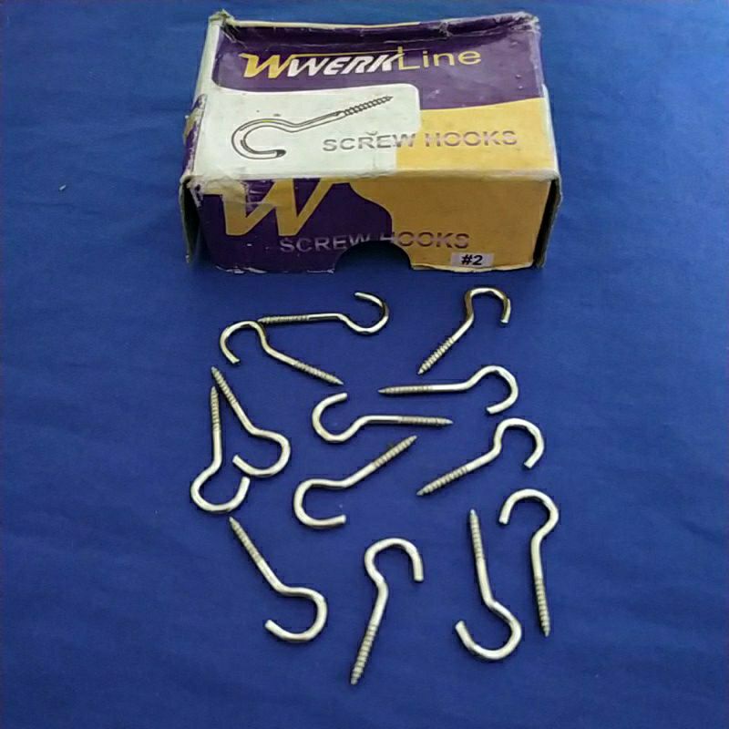 Skrup Gantung Buka no 2/ Screw Hooks isi 5 pcs