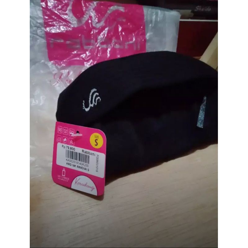 kerudung rabbani inova s hitam ori