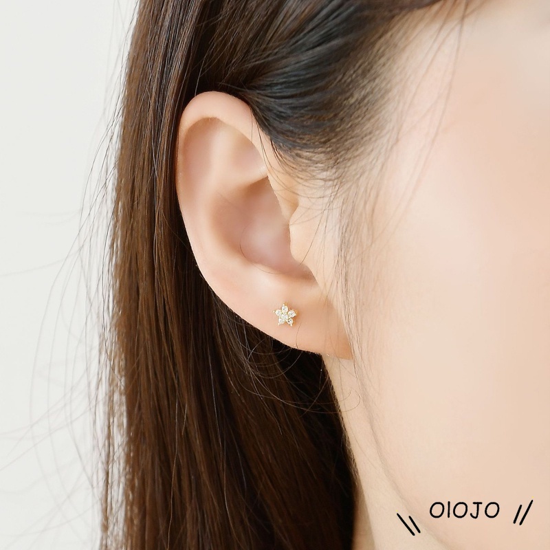 Versi Korea Dari Anting Zirkon Sederhana Aksesoris Pesta Fashion Jewelry - ol