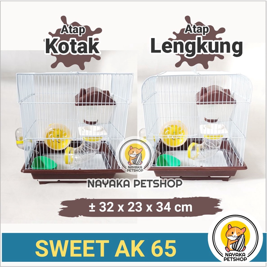 Sweet AK 65 Kandang Hamster Tingkat 2 Lantai Besar Murah