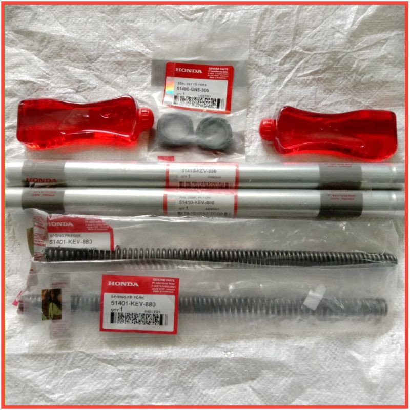 PAKET LENGKAP ORIGINAL AS SHOCK DEPAN PER SHOCK SEAL SHOCK OLI SHOCK SUPRA SUPRA FIT KEV