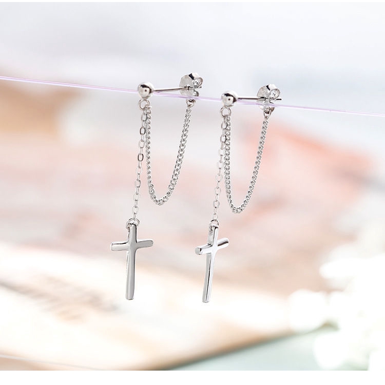 Cross Chain Earrings Punk Hip Hop Personality Trendy Temperament