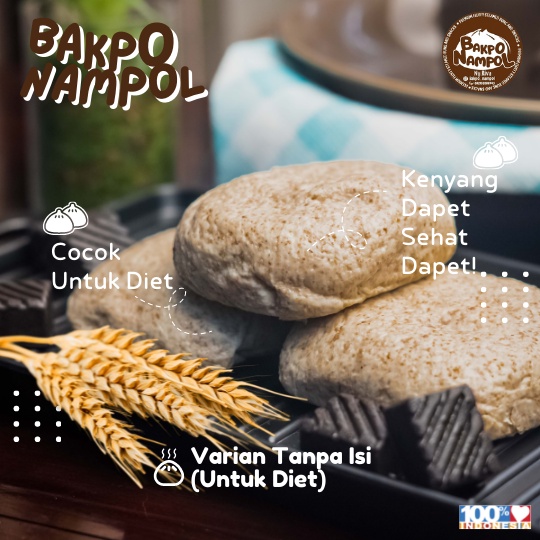 

BAKPAO NAMPOL GANDUM TANPA ISI UNTUK DIET