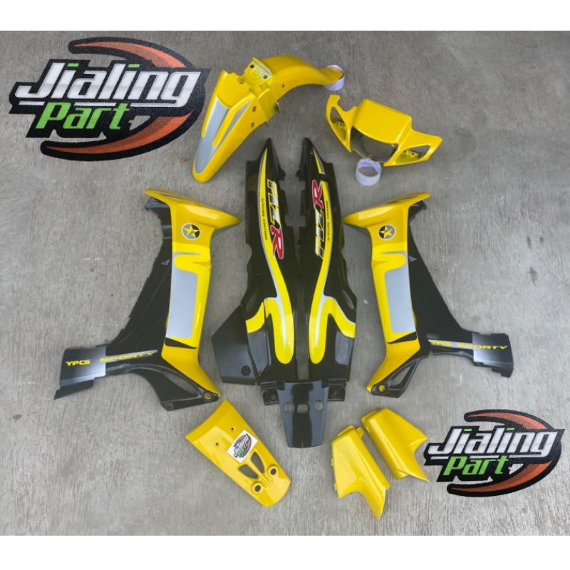 Cover body full halus Yamaha Fiz R full set body Fiz R F1ZR Fizr Caltex hitam kuning cover body fiz 