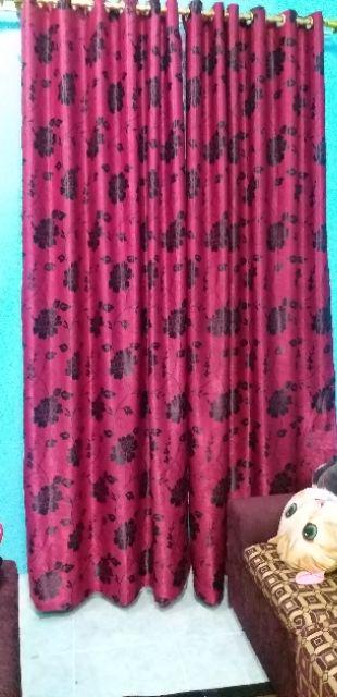 Horden/gorden Blackout Bludru Bolak Balik (harga Perlembar) Uk 1 Pintu / 1 Kaca Jendela