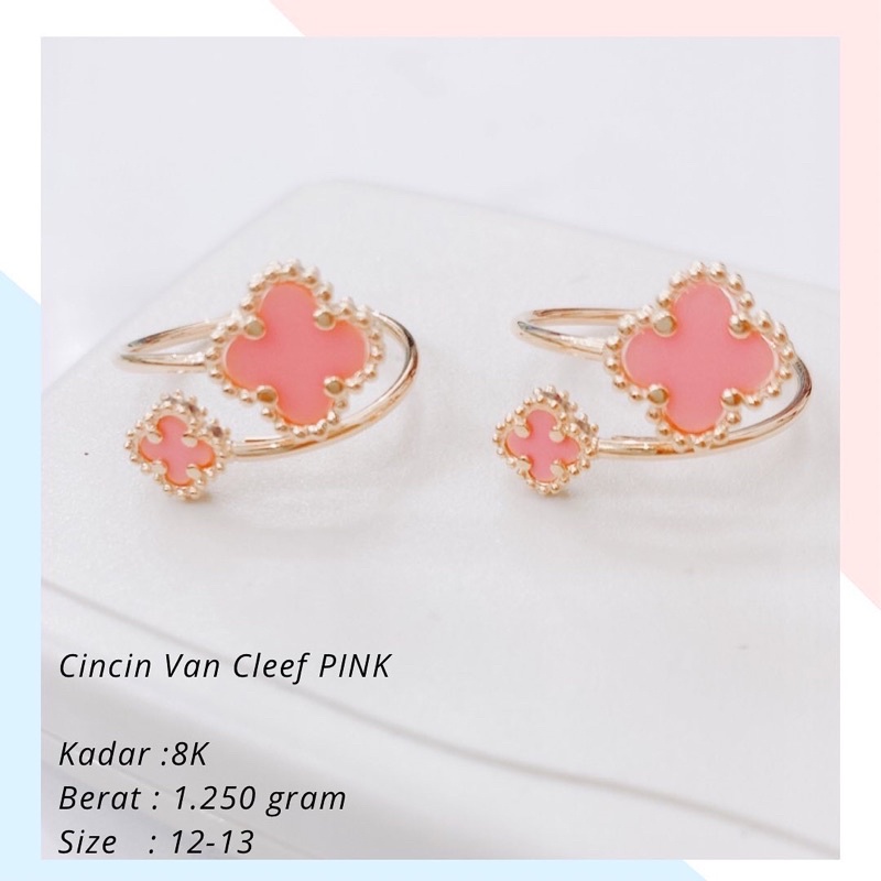 Cincin Emas Vancleef Van Cleef Pink 1.250 Gr