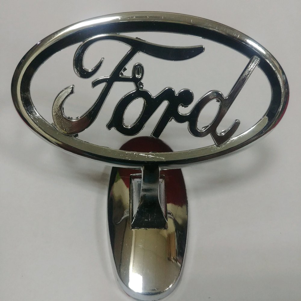 logo emblem lambang ford depan kap mesin MOBIL FORD BESI CHROME CROME