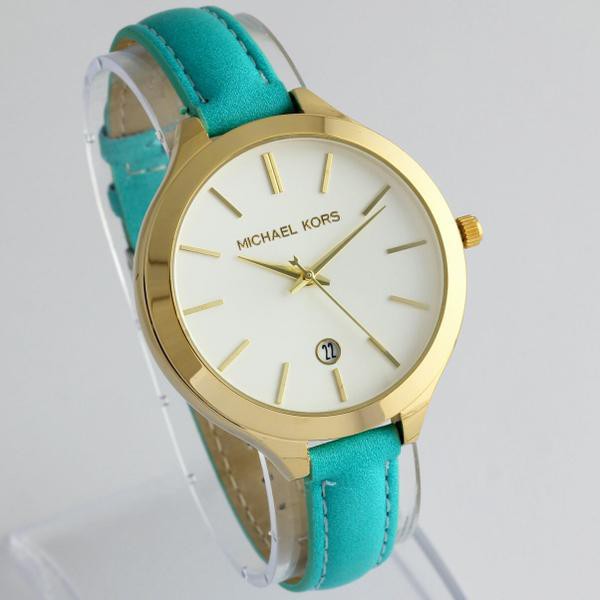 JAM TANGAN FASHION MICHAEL KORS DATE ON LEATHER  #MK001#
