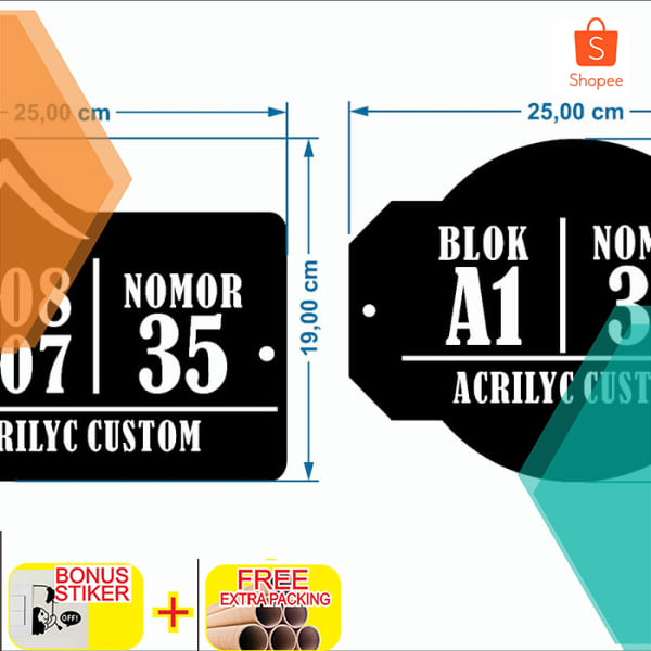 

nomor rumah acrylic Keren