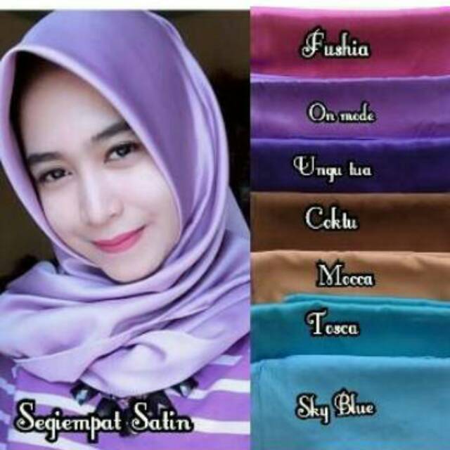 Termurah jilbab  segiempat satin velvet  polos square  