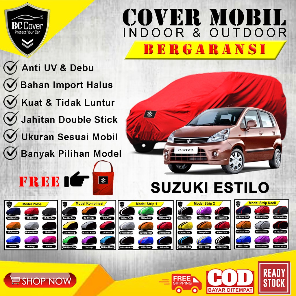 Cover Mobil Karimun Estilo, Sarung Mobil Karimun Estilo, Selimut Mantel Pelindung Jas Mantol Kerudung Penutup Mobil Suzuki Estilo Outdoor