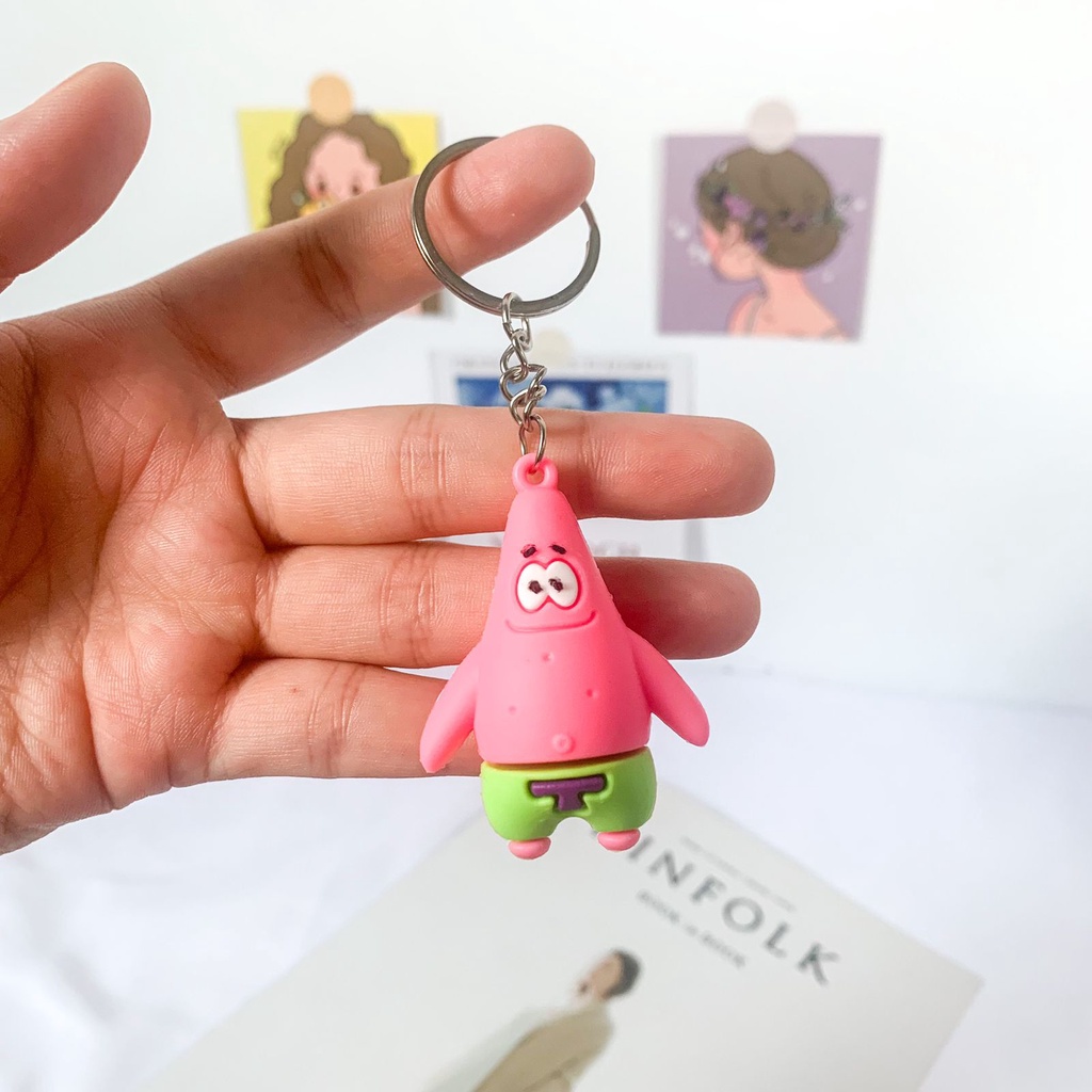 Gantungan Kunci Spongebob and Friends KEYCHAIN KEYRINGS ganci lucu kado unik aksesoris tas by MANDI CANTIK-4