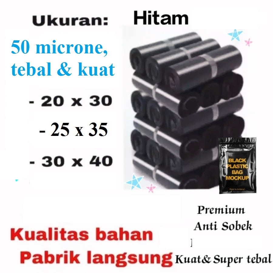 ISI 100LEMBAR PLASTIK POLYMAILER premium tebal / plastik packing toko olshop HD / Packing  Polos Pac