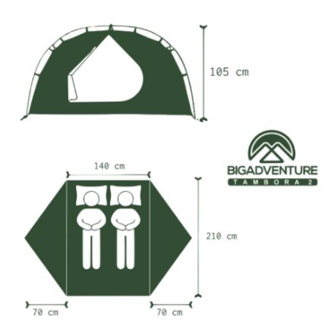 Tenda 2 Person Tambora Series Bigadventure Original Premium Tent