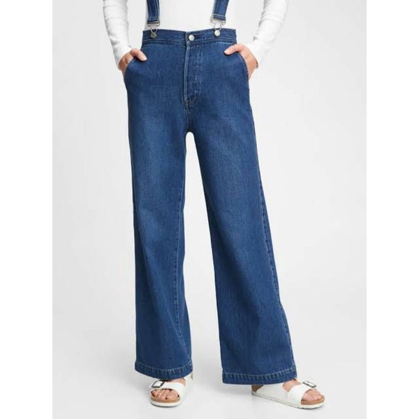 Gap Wide leg denim jeans Jumpsuit