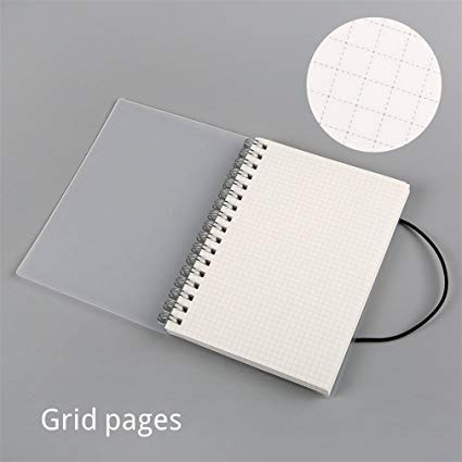 Buku Catatan Jurnal Harian Notebook Format Grid / Dotted Pages Ukuran a5 / a6 - White