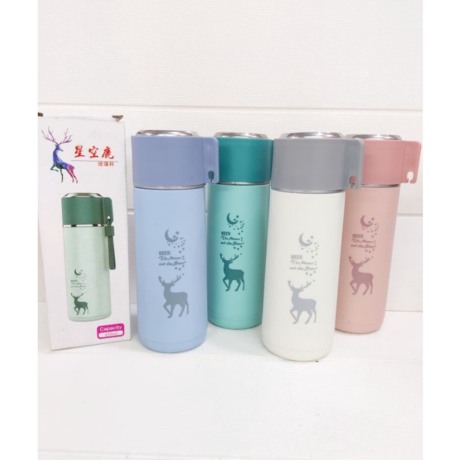 BOTOL MINUM KACA DEER 450ML / BOTOL MINUM KACA / BOTOL KACA