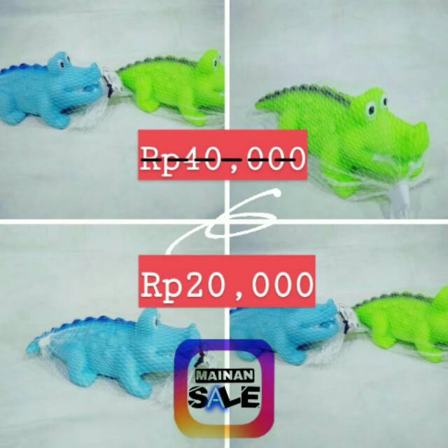 Mainan buaya karet besar