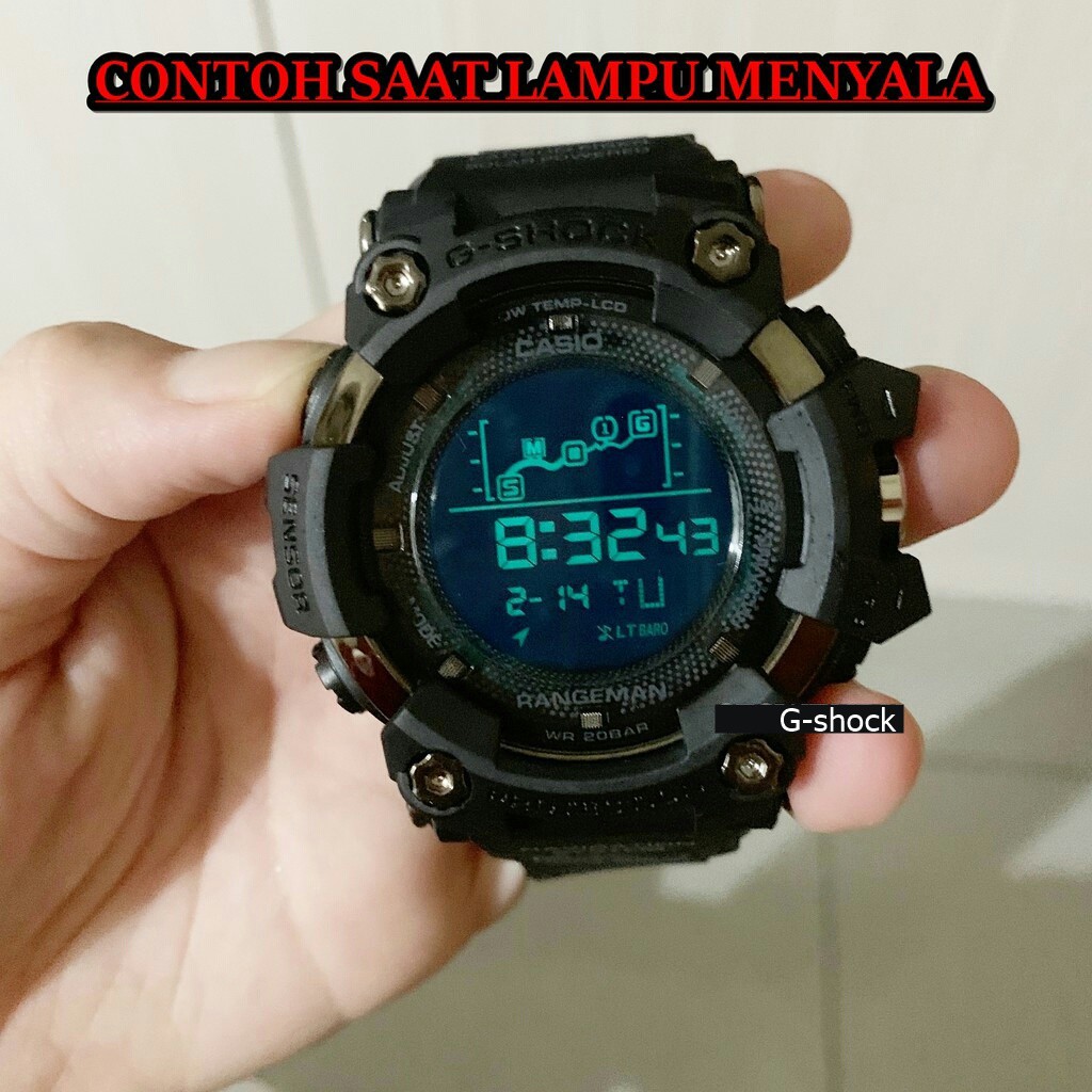 JAM TANGAN PRIA G-SHOCK CASIO RANGEMAN BULAT FULL BLACK SERIES FULL HITAM TALI HITAM READY STOCK full hitam