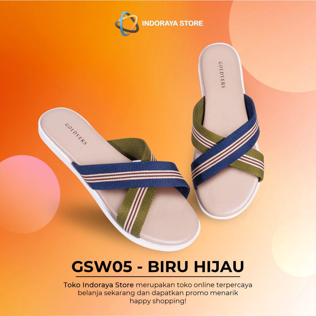 INDORAYA STORE – SANDAL SELOP WANITA ORIGINAL GOLDVERS WEBBING NILON GSW-05