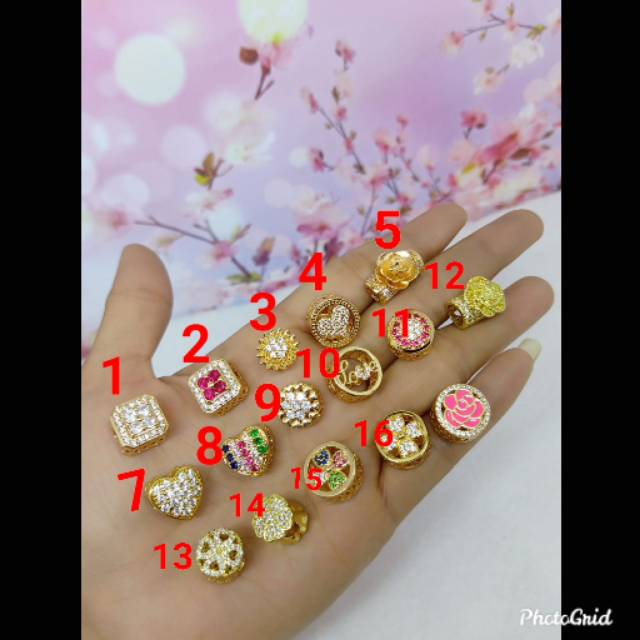 Macam2 bentuk xuping gelang,, liontin gelang xuping