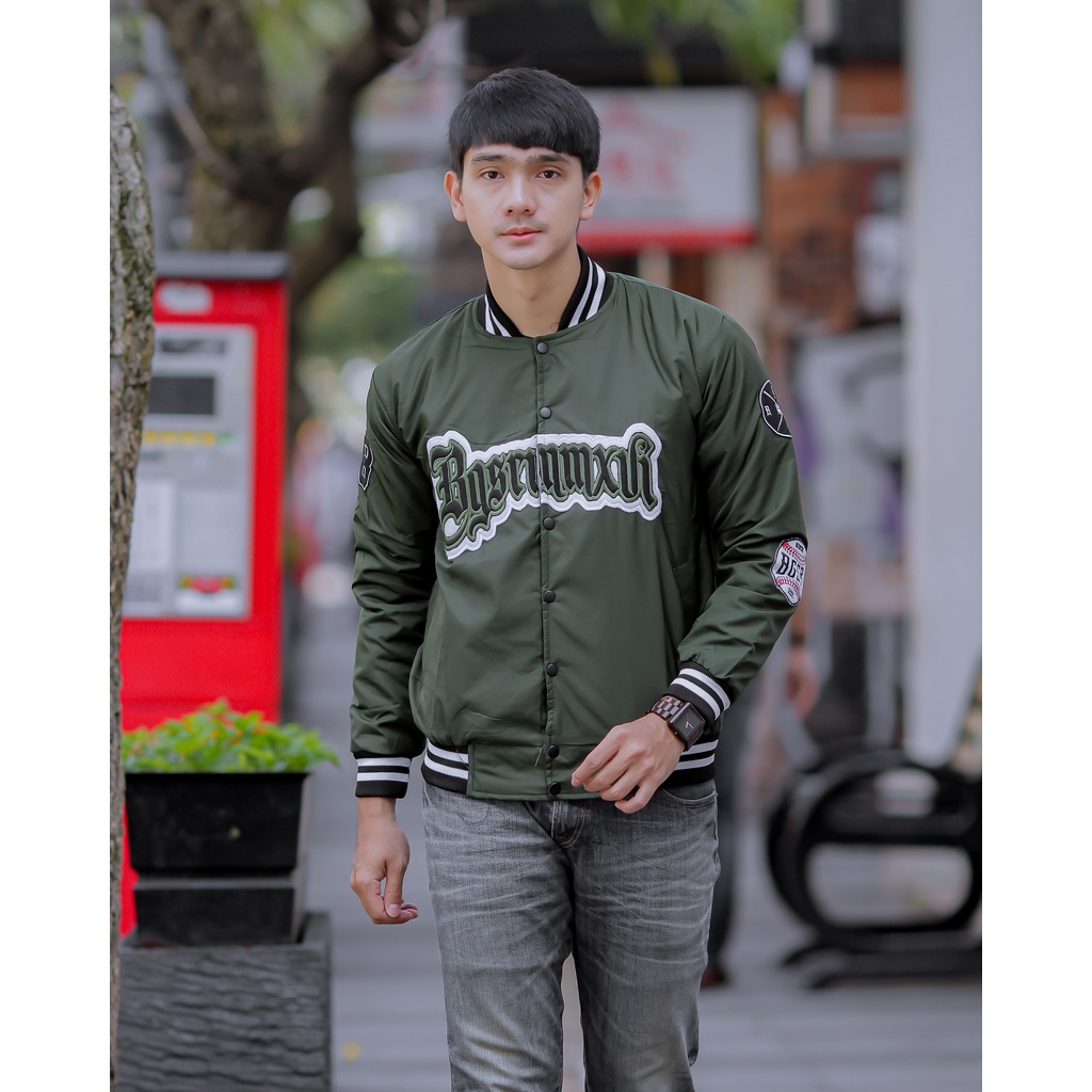 Jaket Baseball Jacket Varsity Bisbol Versity Vintage Jeket Varcity Original Distro Merah Baseball Pr