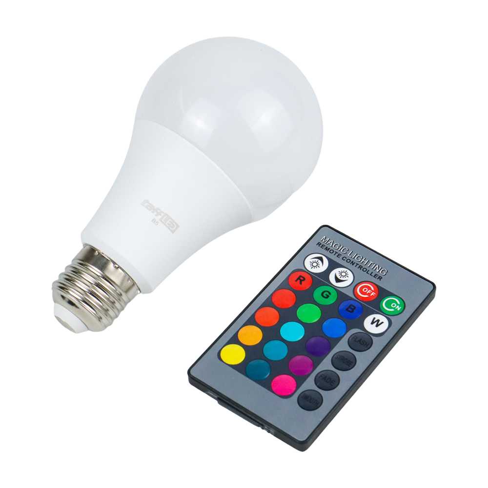 Lampu Bohlam RGB dengan Remote Control E27 10 W - TaffLED B5