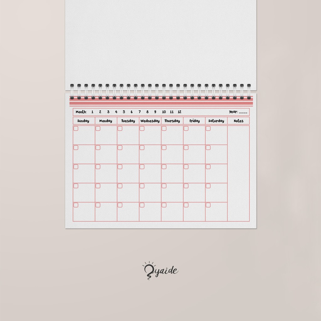 

Monthly Planner Catatan Rencana Agenda Bulanan A4 A5 B5