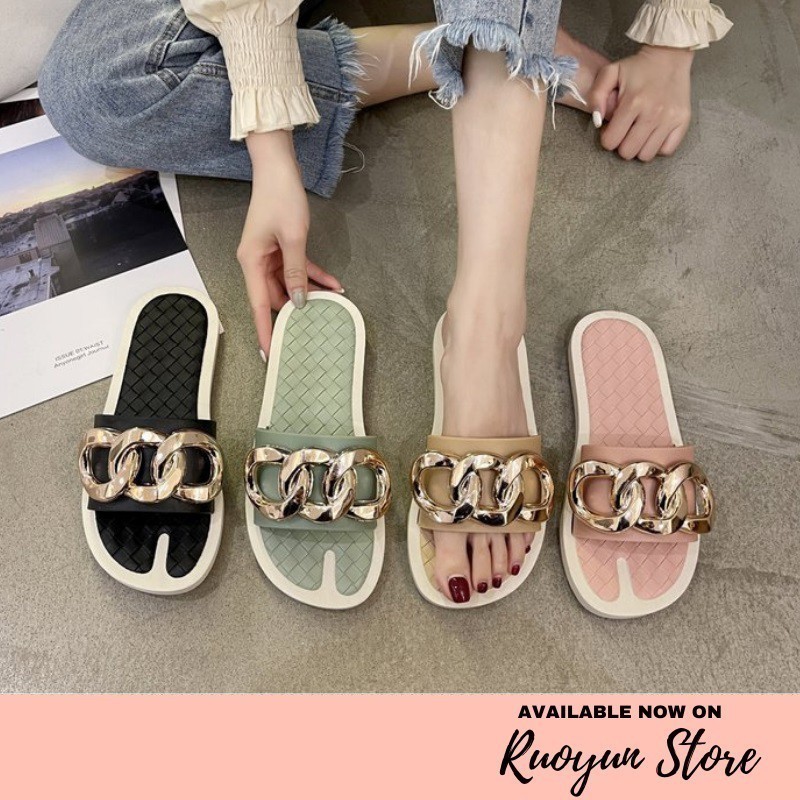 RYX - Rocky Slipper Sandal Flip Flop Korea Fashion Casual - Ori Import