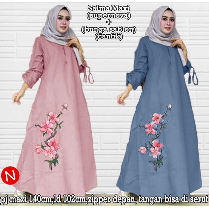 salma maxi maxi dress dress muslim baju muslim wanita baju grosir