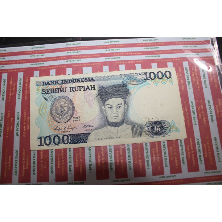 uang Rp 1000 sisingamangaraja XII th 1987 G784
