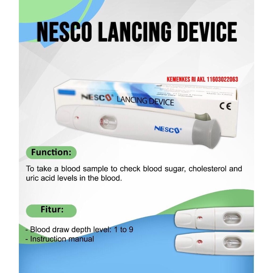 Pen Bekam Nesco / Pen Magicstar / Jarum Ambil Darah / Pen Bekam Plastik