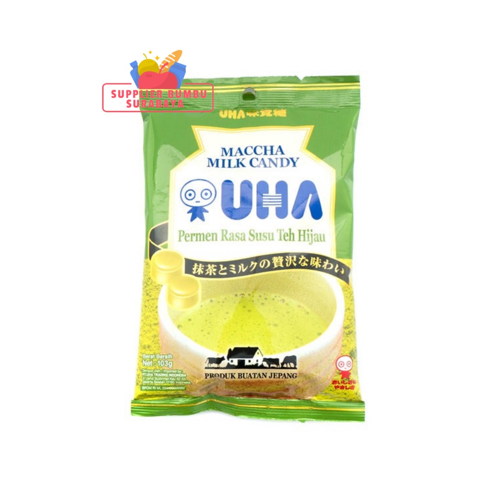 UHA Permen Susu Coklat Strawberry Kopi Matcha / Green Tea Chocolate Coffee Milk Candy 103g