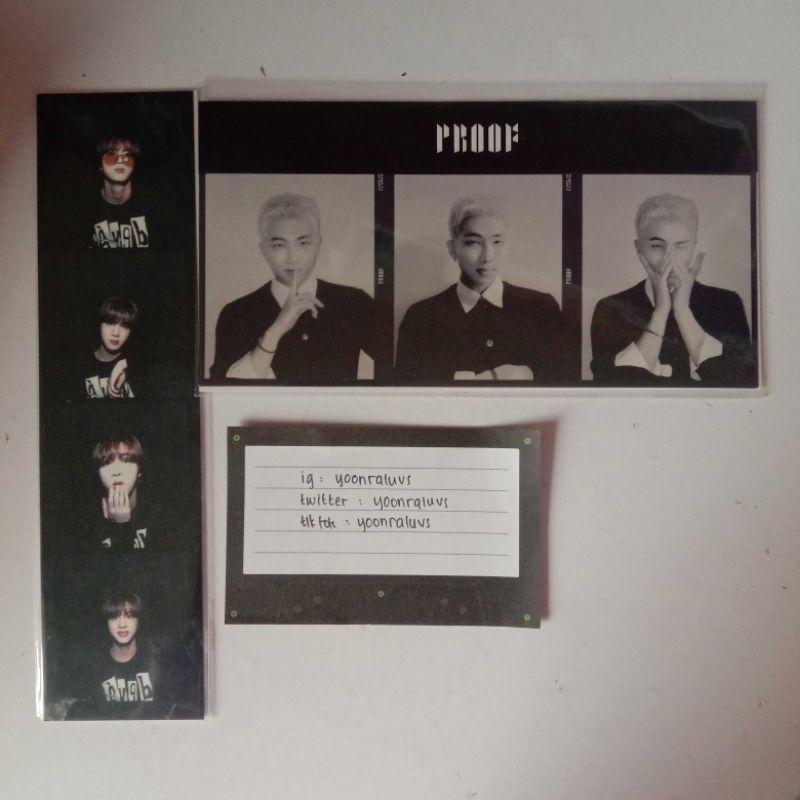 PHOTOSTRIP BUTTER JIN TRIPTYCH PROOF NAMJOON BTS PC PHOTOCARD