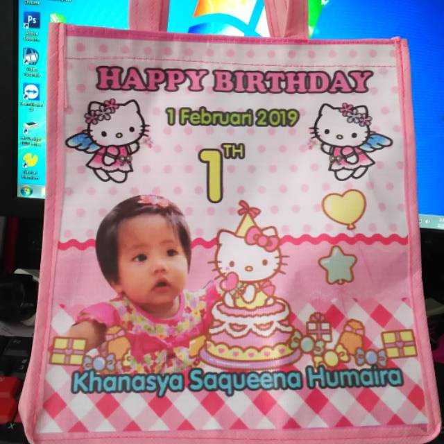 

Tas Ultah ulang tahun goodiebag Ukuran Nasi Bento