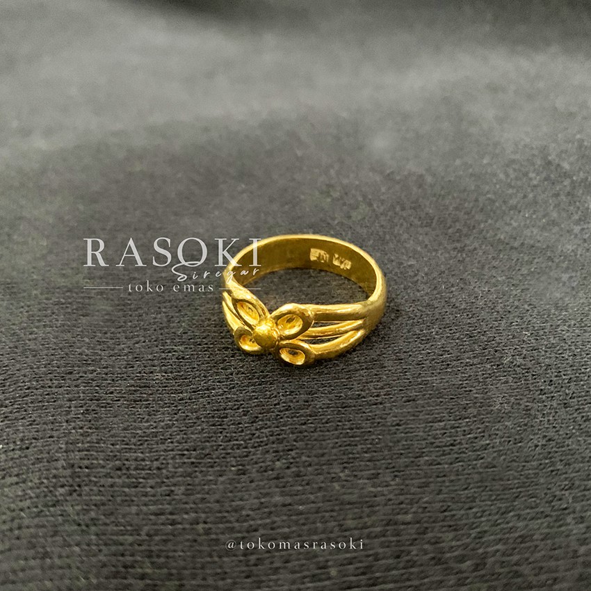 CINCIN BUNGA 5-10 GR EMAS 24 LM LONDON 99,9% | TOKO EMAS RASOKI
