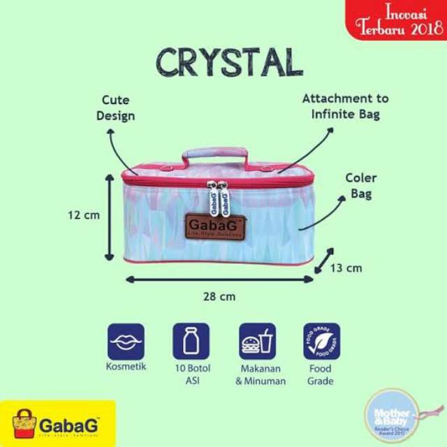 Cooler Bag Gabag Single Infinite Series | Bunga | Awan | Crystal | Coolerbag | Tas asi